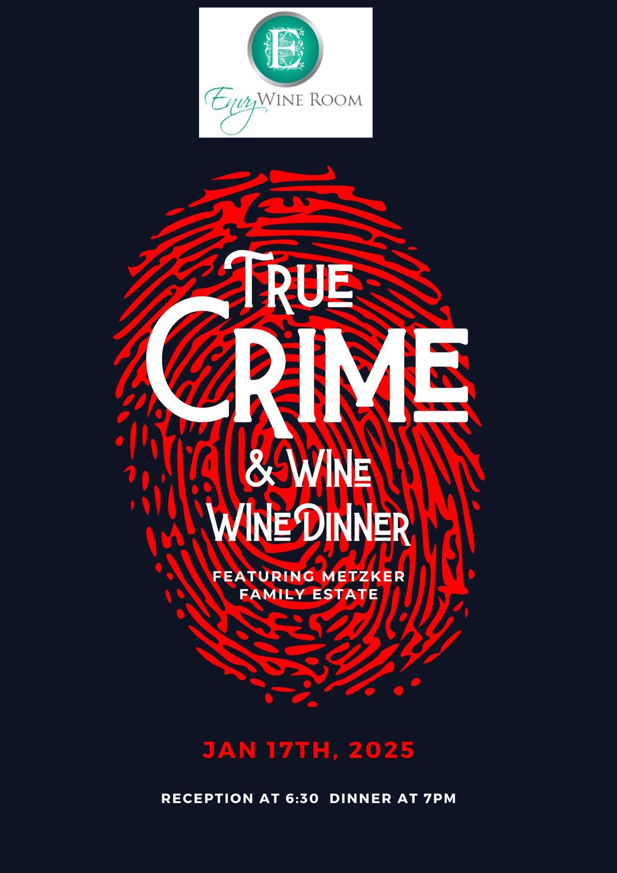 True Crime & Wine Dinner with Michael Metzker, PhD.