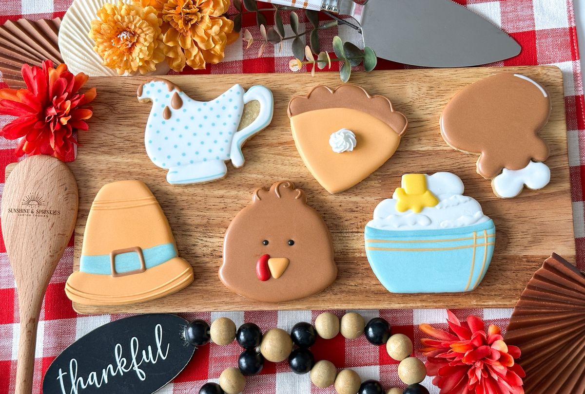 4 Seats Left! Cookie Decorating with Sunshine & Sprinkles | Thanksgiving Themed Set