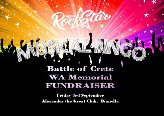 Battle of Crete Memorial Fundraiser - Rockstar Musical Bingo!