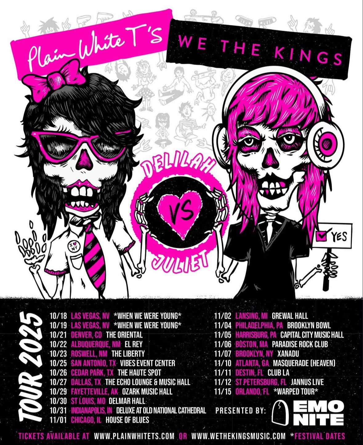 Delilah vs. Juliet with Plain White Ts and We The Kings at Capital City Music Hall