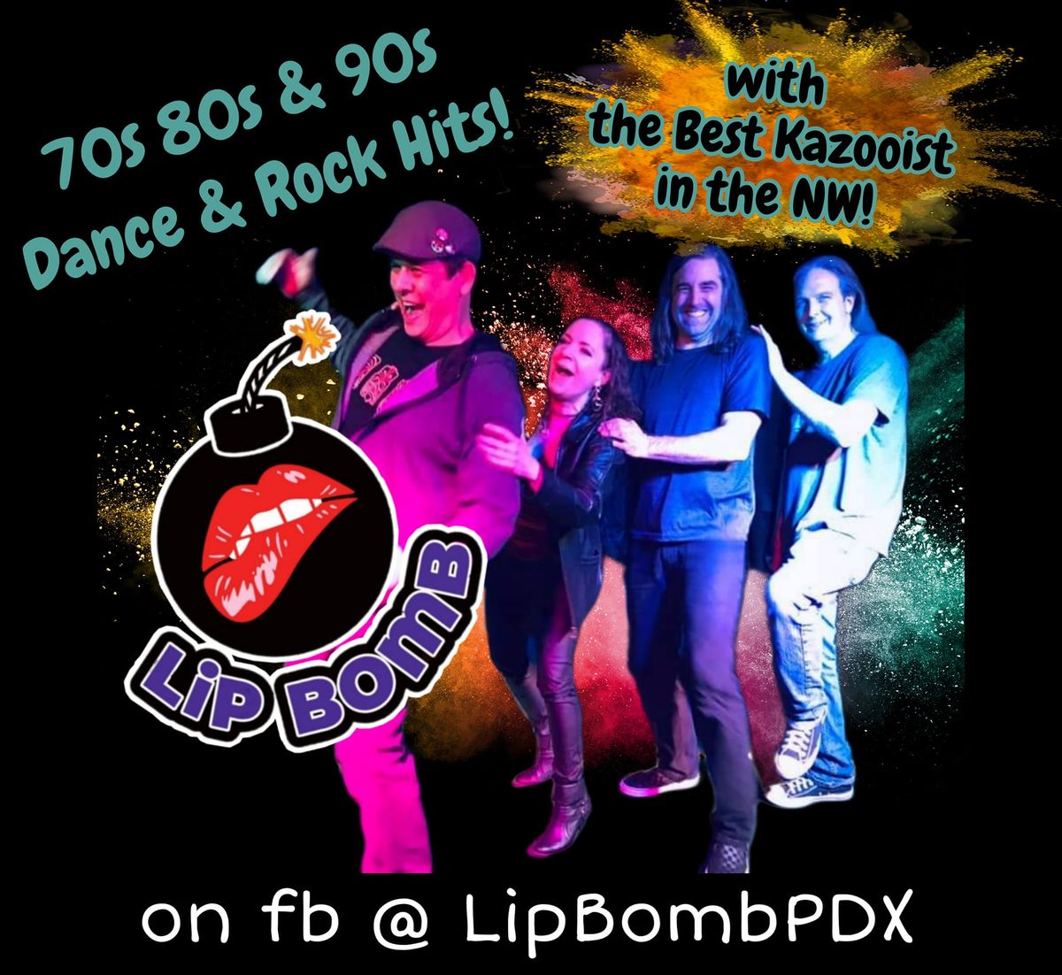 FREE SHOW! Quirky 70s 80s 90s Band Lip Bomb Returns to The Spare Room Portland OR Friday July 5th!