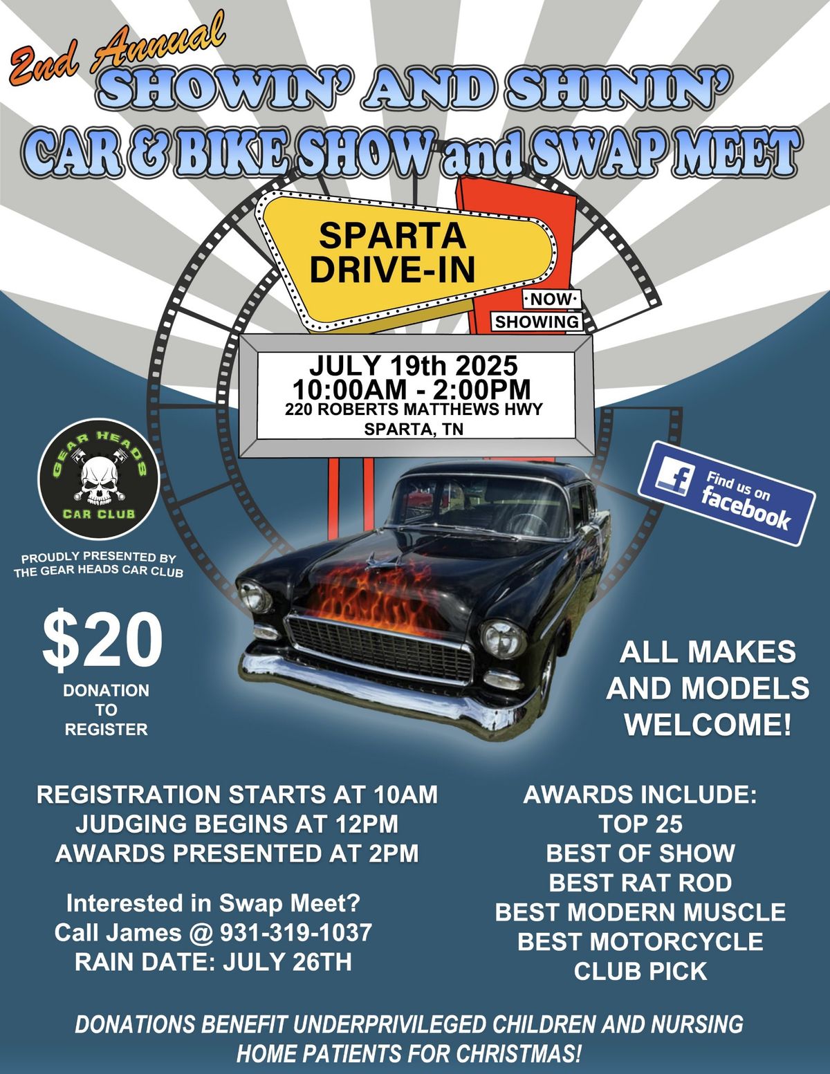 2nd Annual Showin\u2019 and Shinin\u2019 Car & Bike Show and Swap Meet