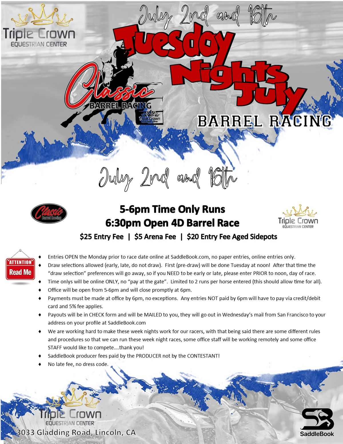 Tuesday Night Barrel Race at Triple Crown Equestrian Center