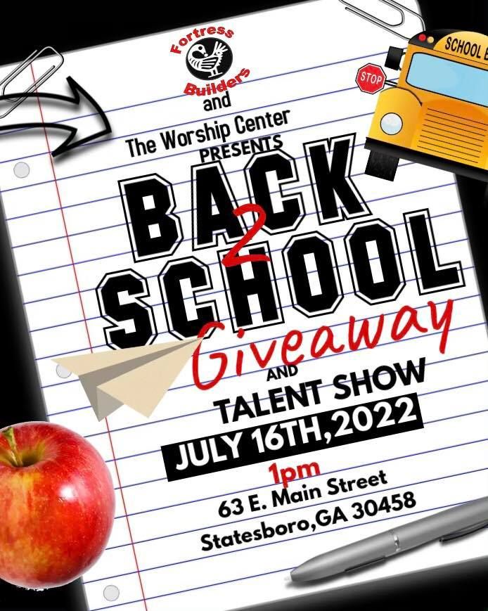 Back to School Supplies Giveaway and Talent Show, 63 E Main St