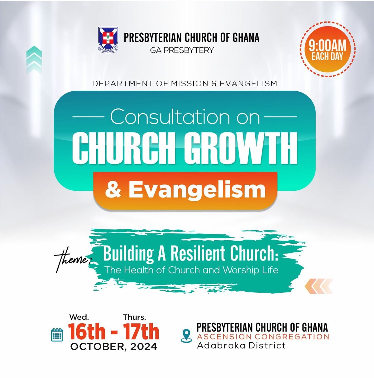 CONSULTATION ON CHURCH GROWTH AND EVANGELISM