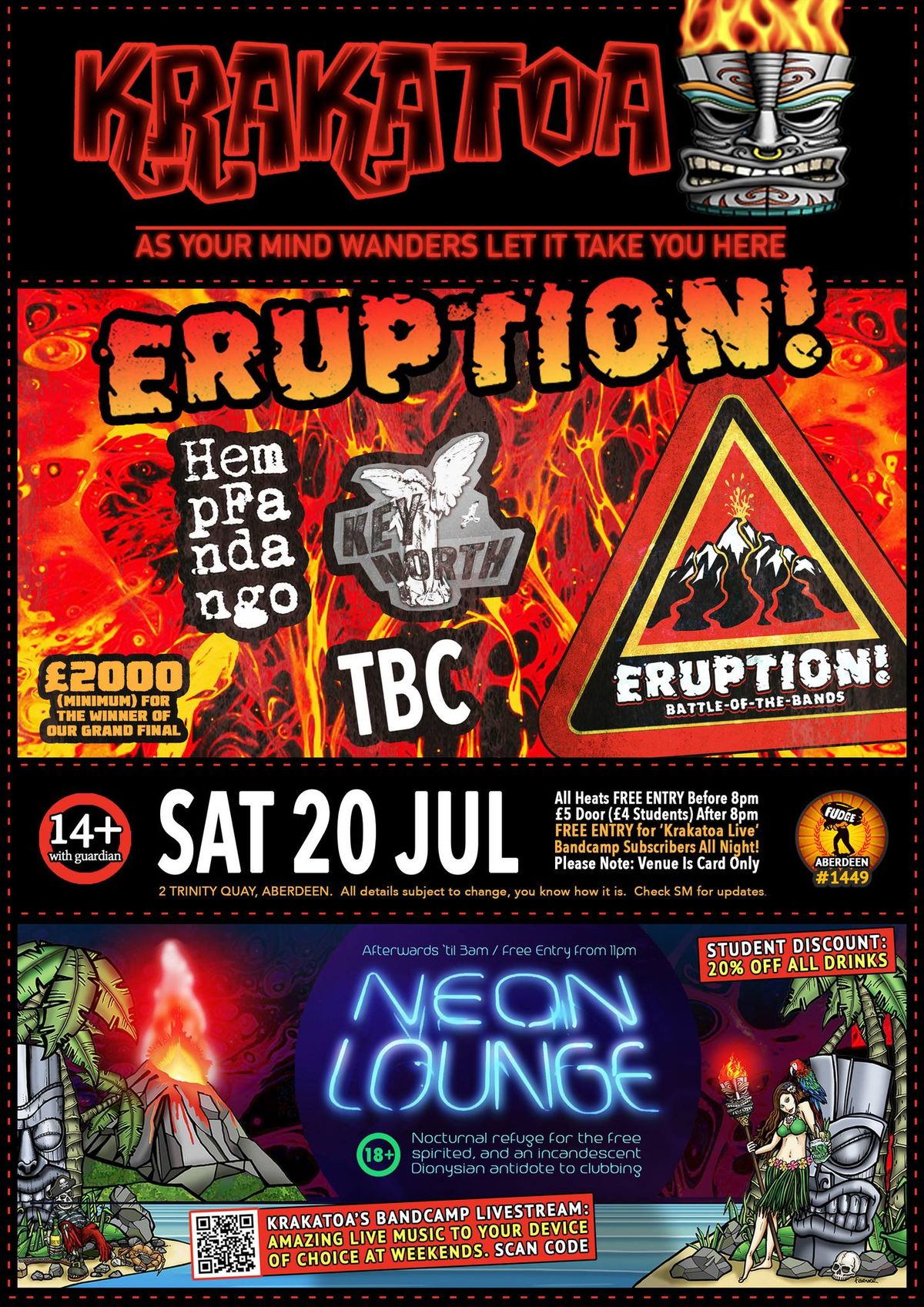 Eruption! \u00a32K BOTB - HEAT - Hemp Fandango + Key North + TBC