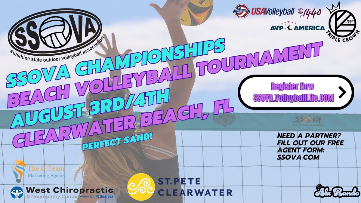 SSOVA's August 3rd & 4th Clearwater Beach, Beach Volleyball Tournament