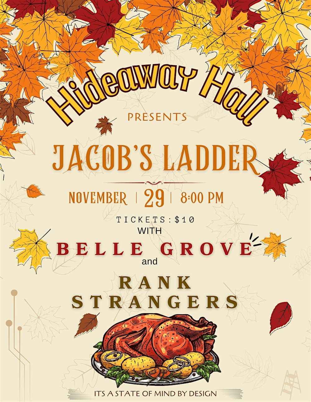 Jacob's Ladder @ Hideaway Hall: Rank Strangers + Belle Grove