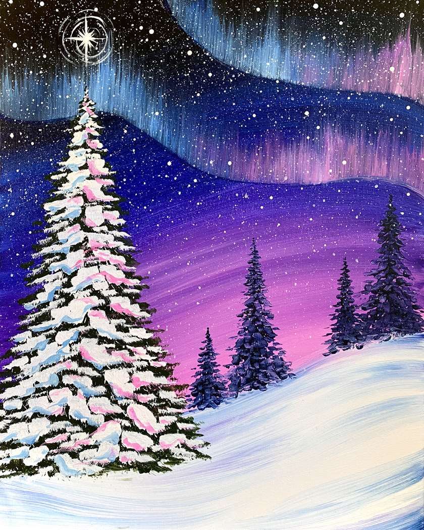 Sip & Paint 'Aurora Winter' with us!