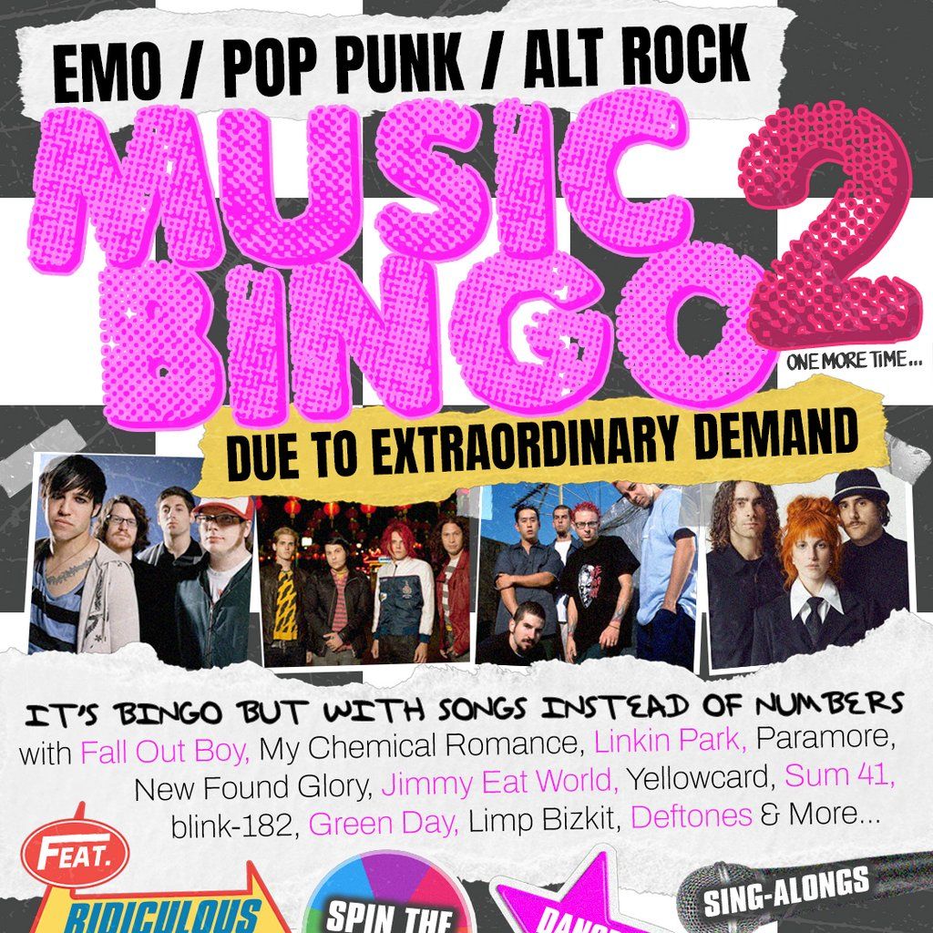 Pop Punk & Emo Music Bingo 2 : One More Time...