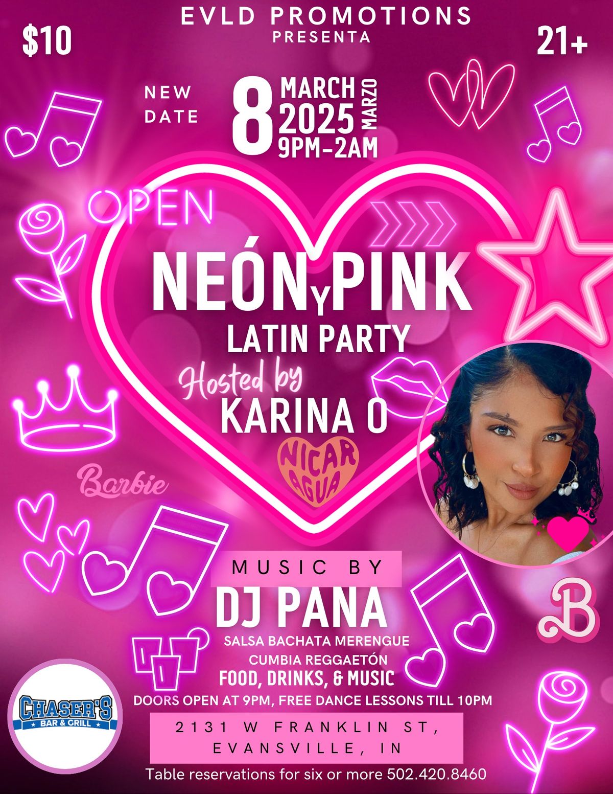 Salsa in The Attic: Neon & Pink Latin Party 