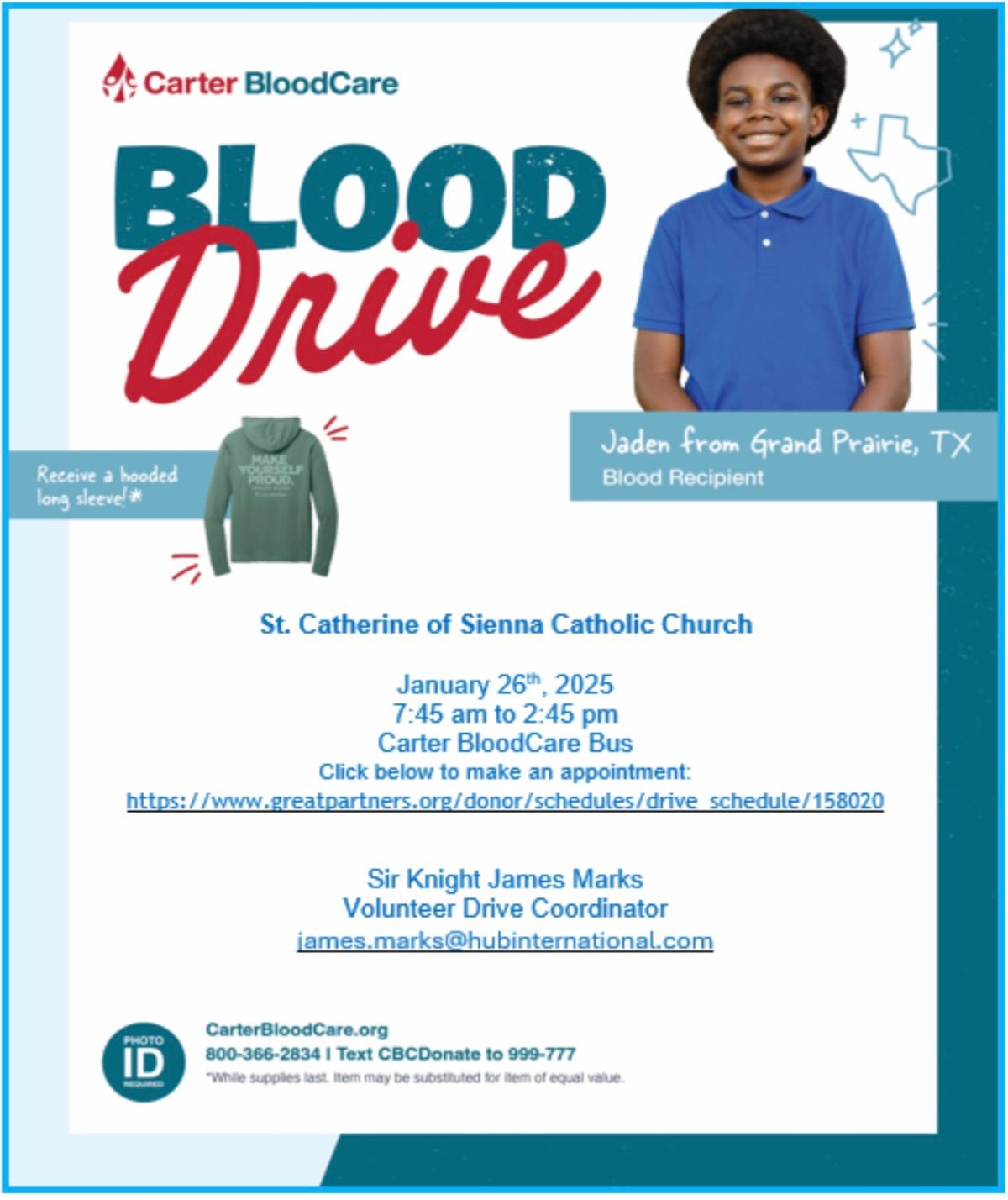 Knights of Columbus Blood Drive With Carter BloodCare