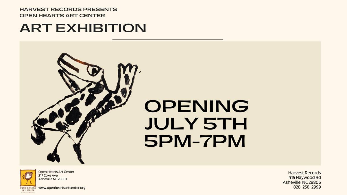 Open Hearts Art Exhibition at Harvest Records