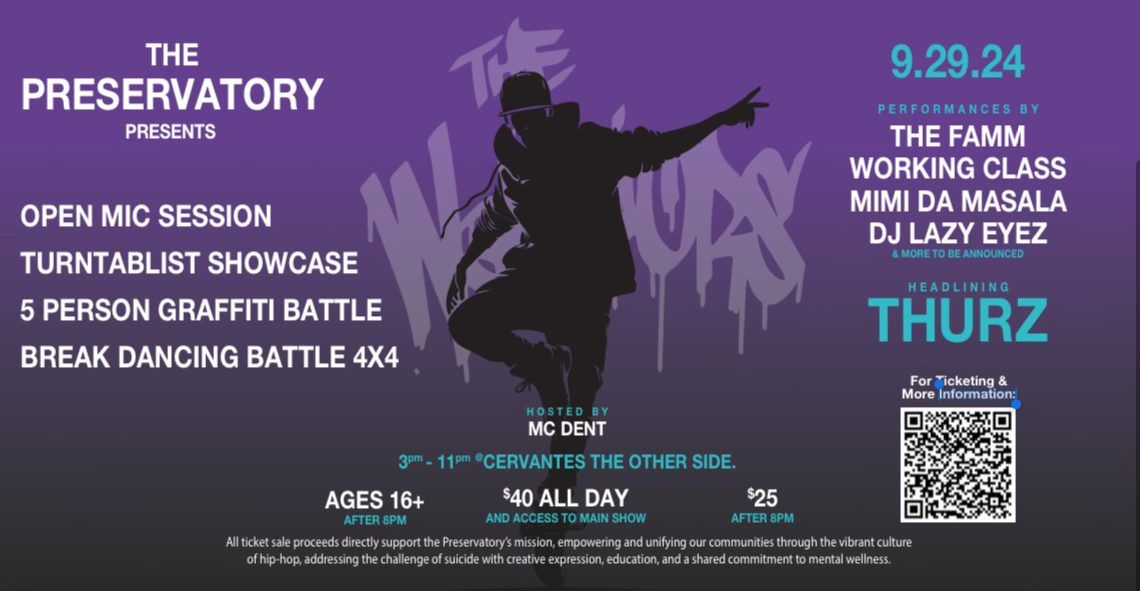 The Preservatory Presents The Warriors \u2013 Annual Hip Hop Jam and Fundraiser