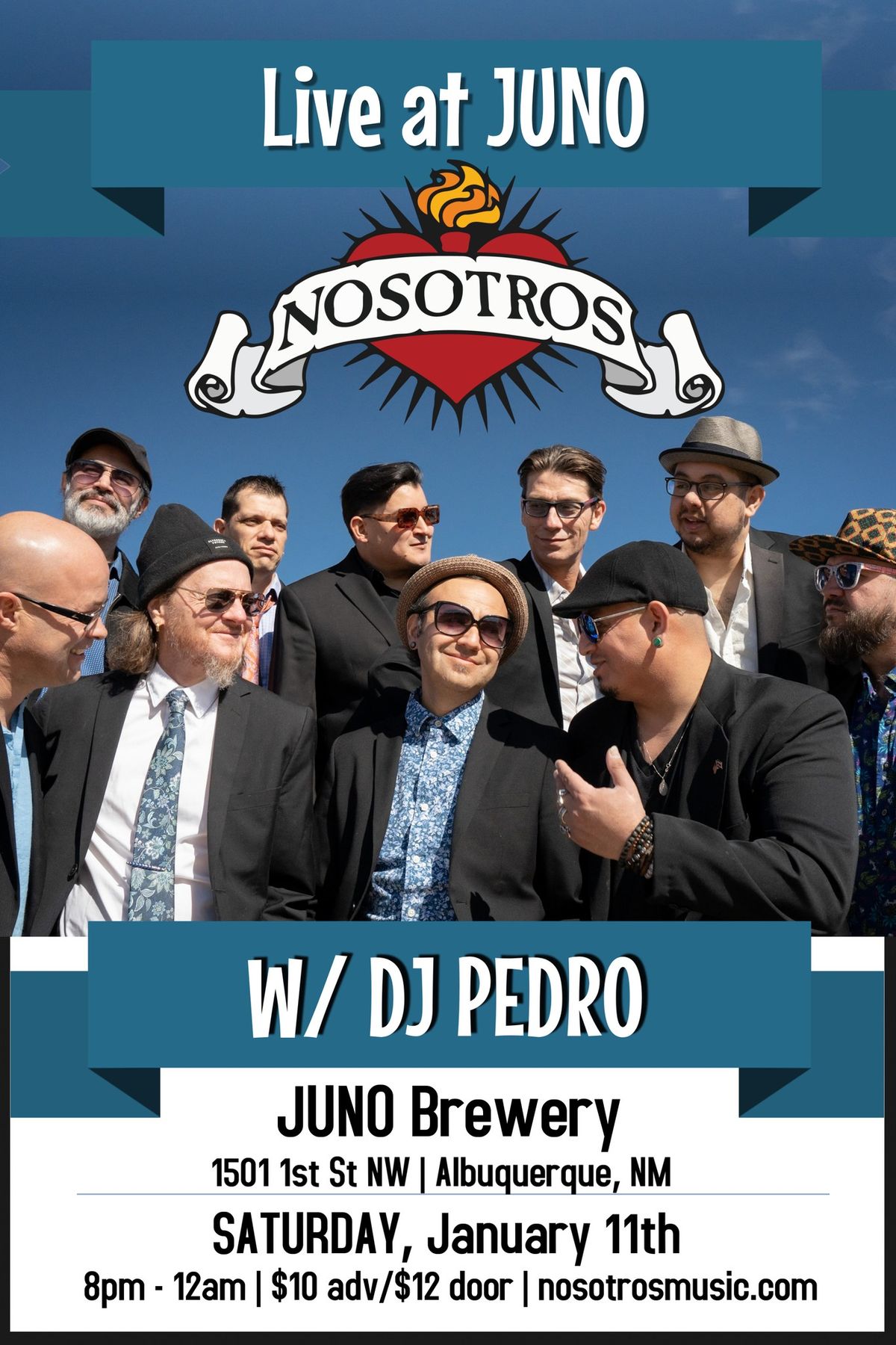 Nosotros w\/ DJ  Pedro \u2022 Jan 11, 2025 \u2022 JUNO Brewery