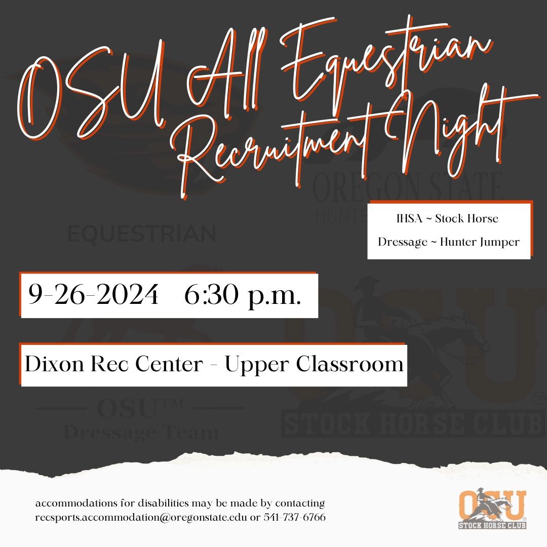 OSU Equestrian club recruitment night 