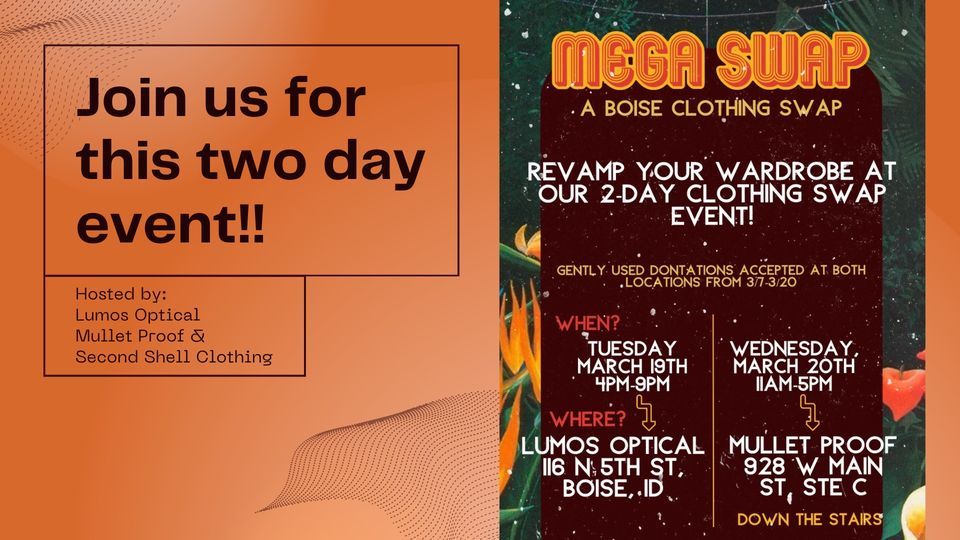 Mega Swap - A Boise Clothing Swap, 928 W Main St, Boise, ID 83702-5774 ...
