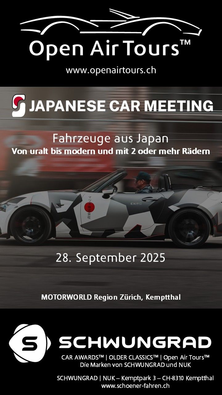 Japanese Car Meeting - 28. September 2025 - Der Tag f\u00fcr Fahrzeuge aus Japan