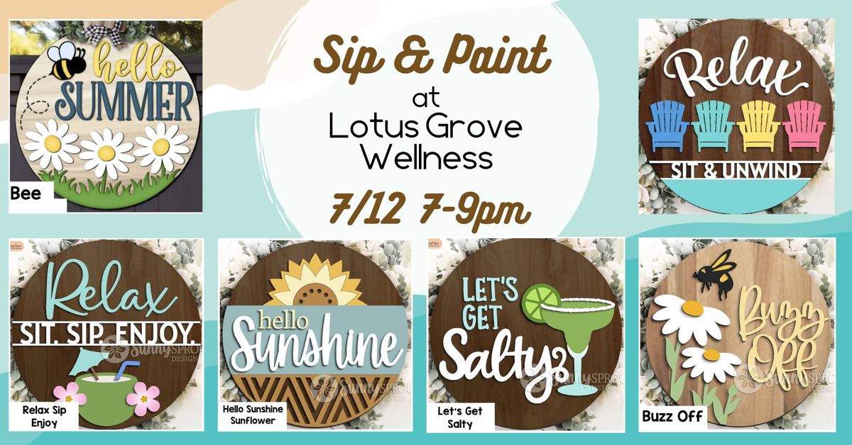 Lotus Grove Wellness Summer Sip & Paint