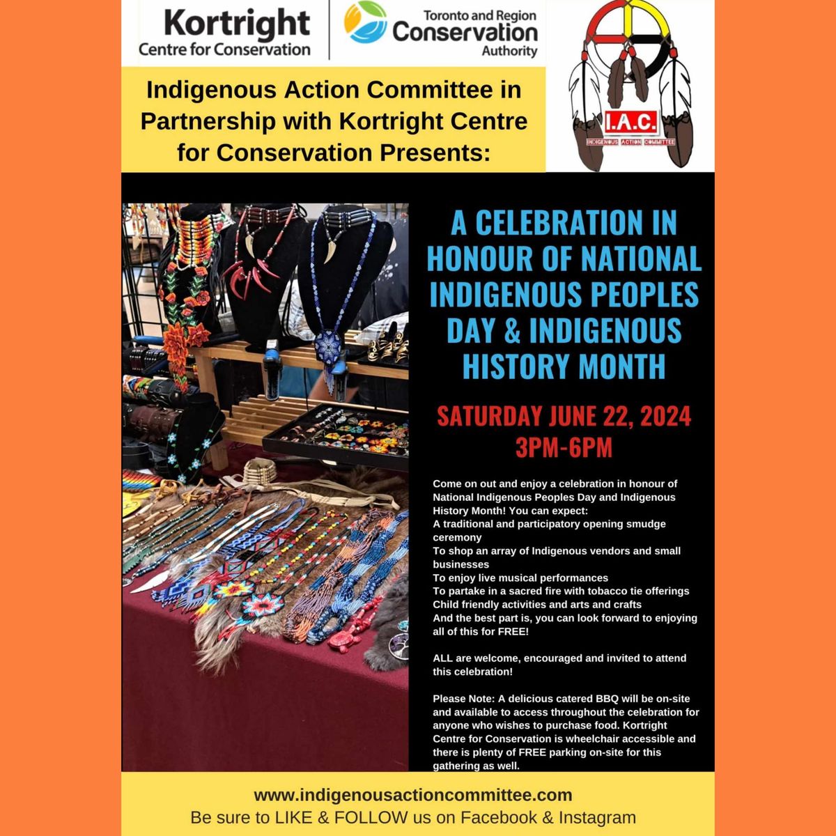 Celebration in Honour of Indigenous Peoples Day & Indigenous History Month 2024 @ Kortright Centre
