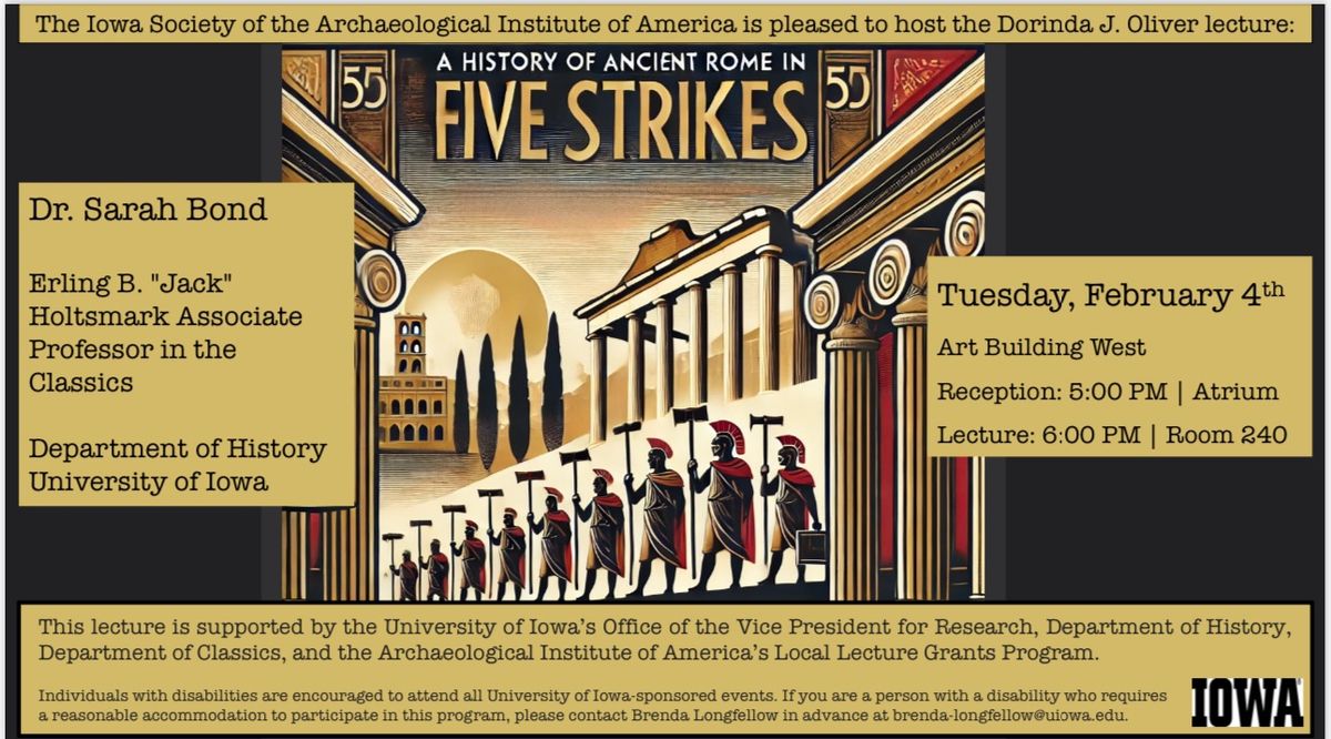 AIA Lecture and Book Launch for Sarah E. Bond\u2019s Strike 