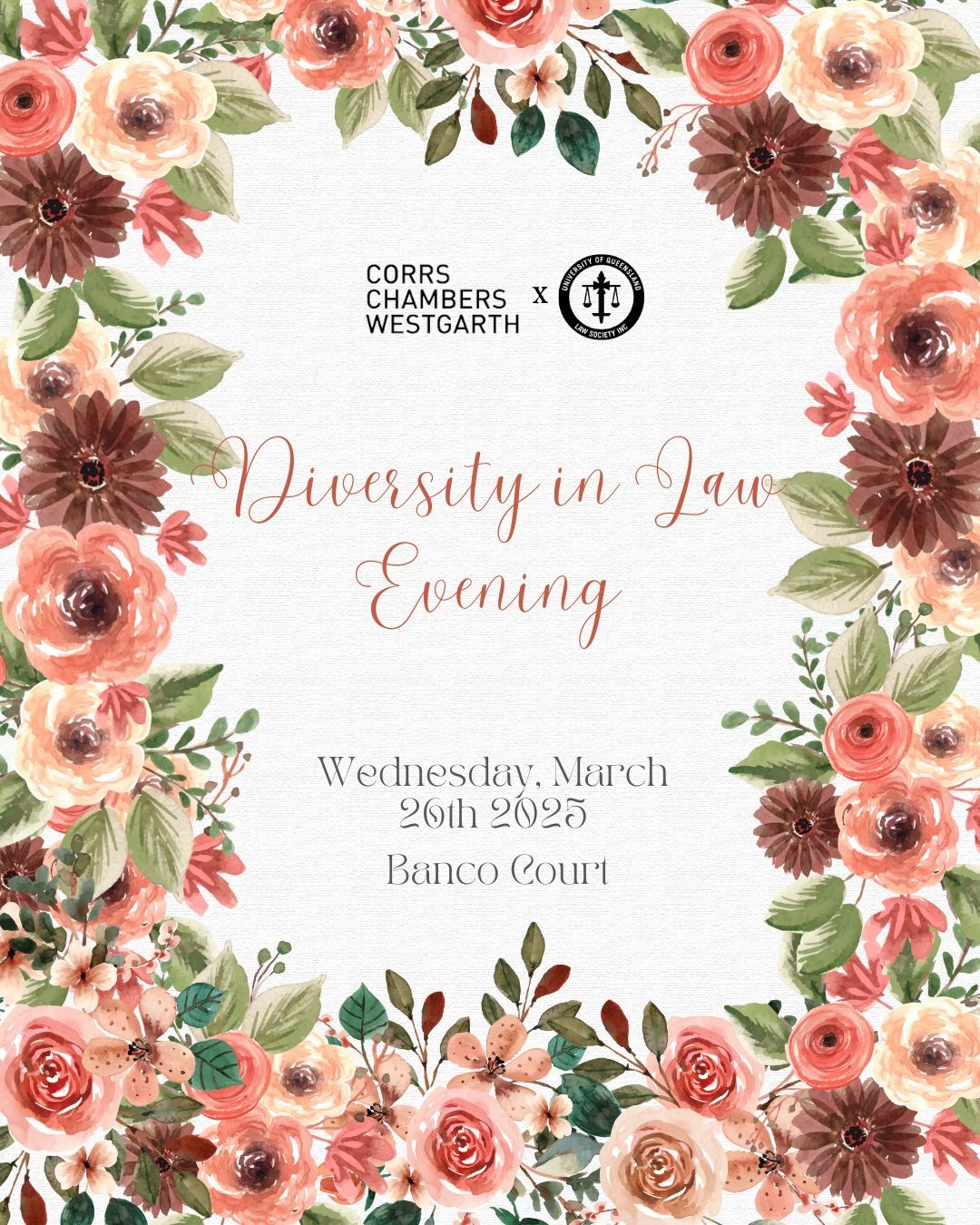 UQLS x Corrs Chambers Westgarth: Diversity in Law Evening