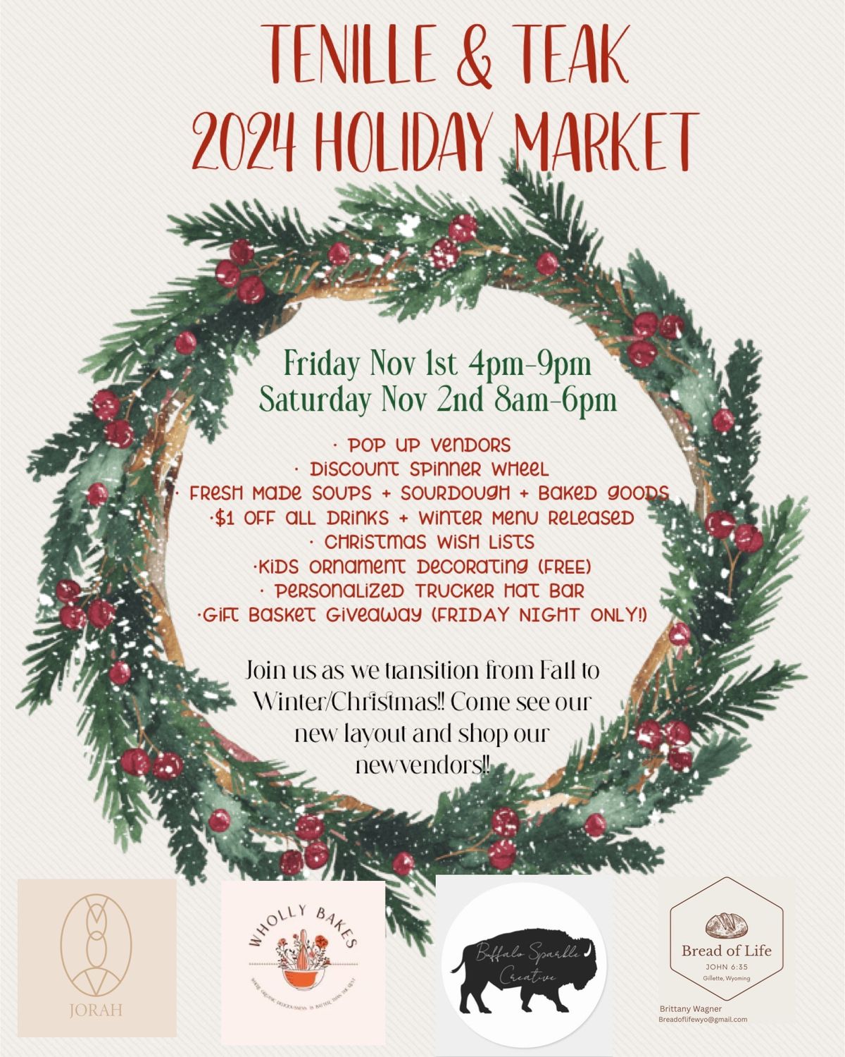 Tenille & Teak Holiday Market 