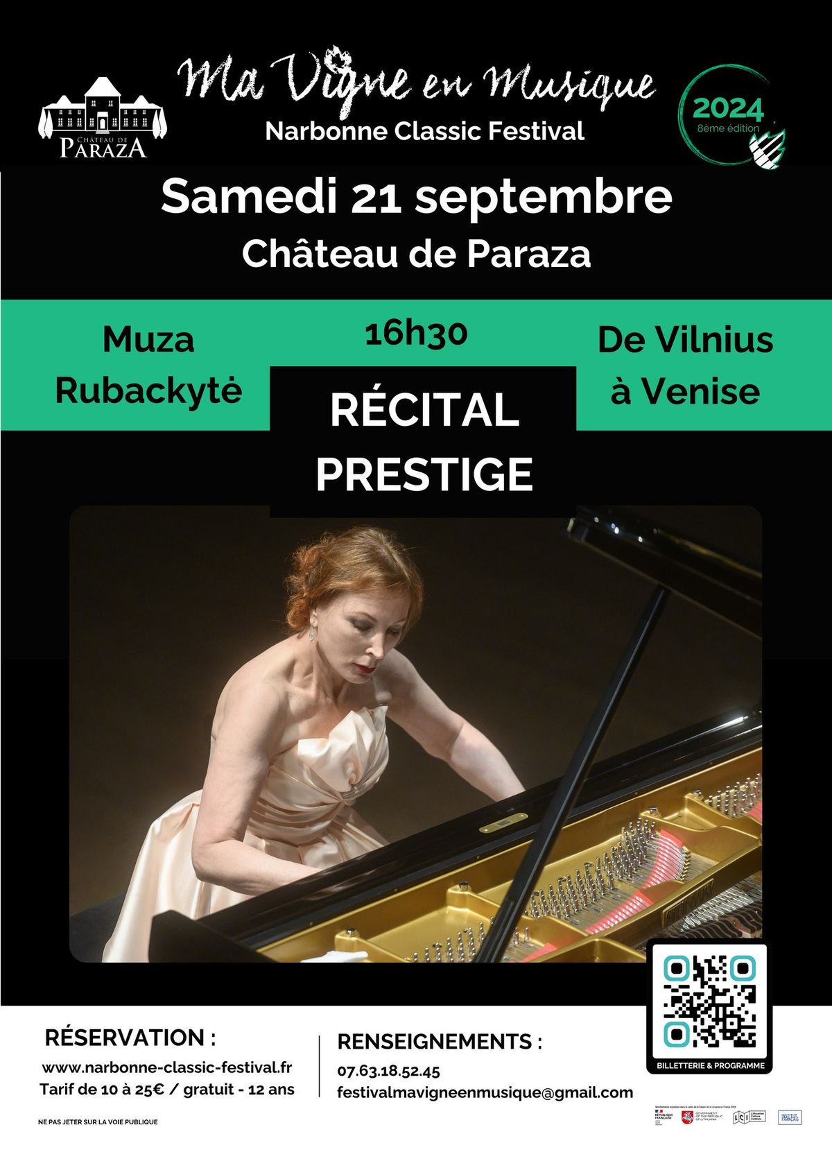 RECITAL PRESTIGE - Muza RUBACKYTE (piano)