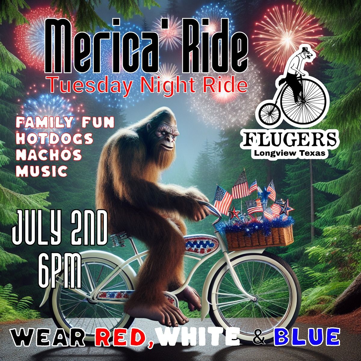 Merica Group Ride! Tuesday Night Ride! 