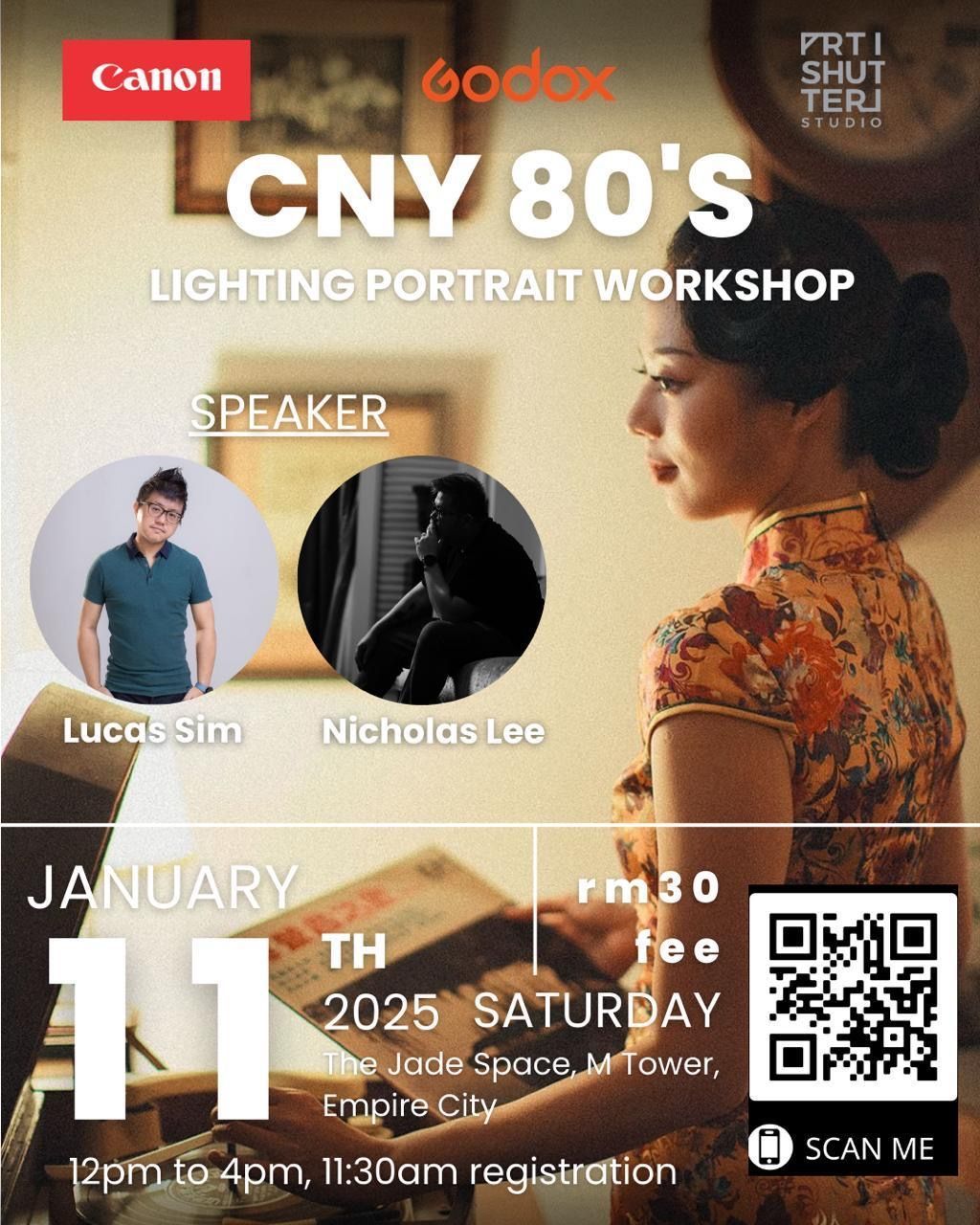 CNY 80\u2019s Lighting Portrait Workshop