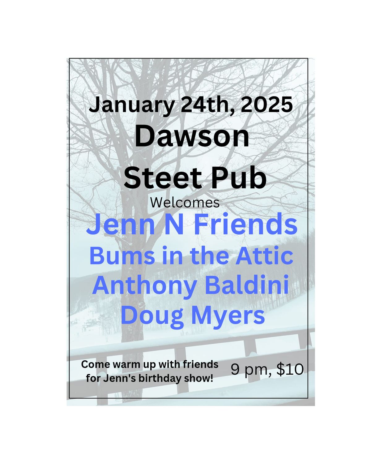 Jenn N Friends Show at Dawson Street Pub 