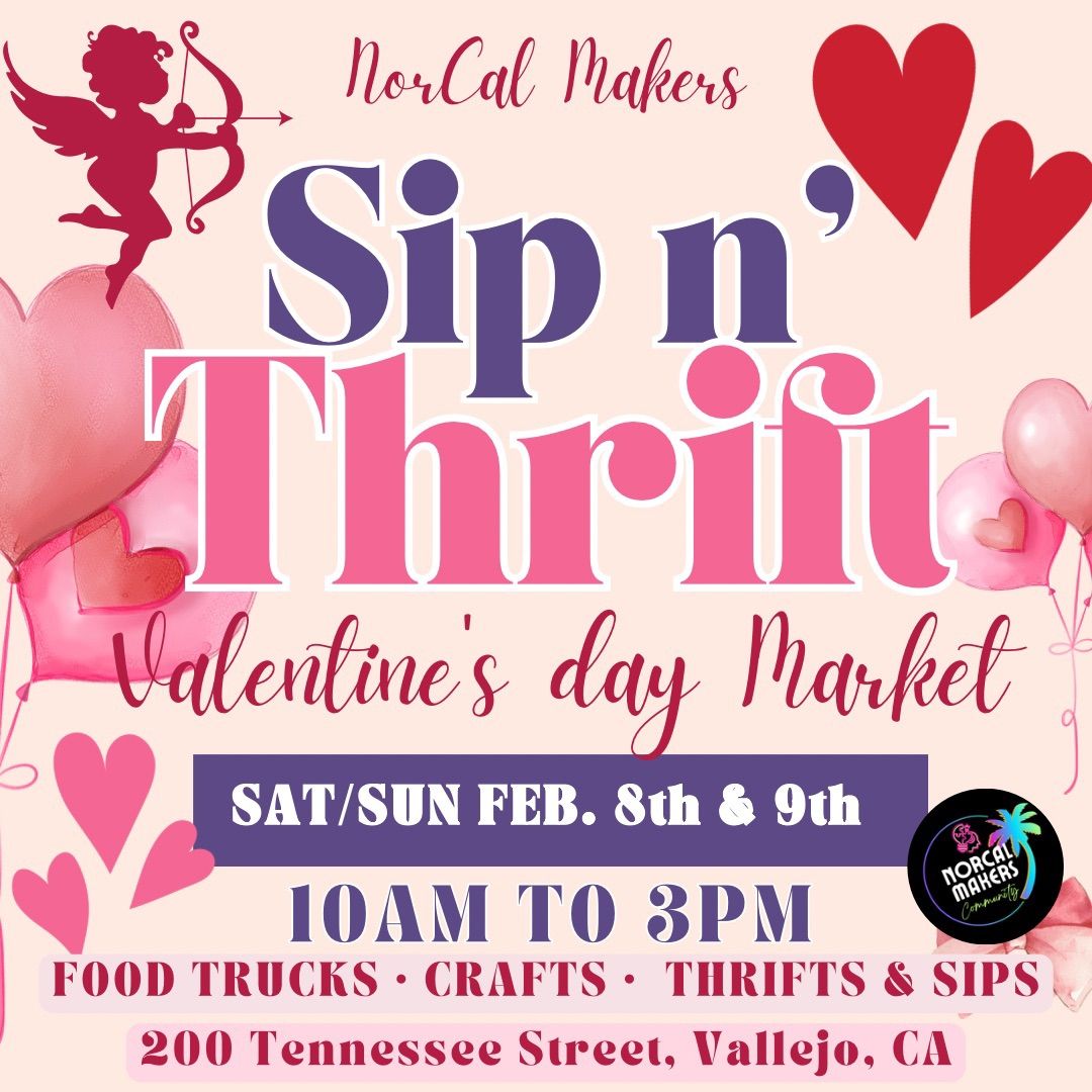 Sip n\u2019 Thrift Valentine\u2019s Day Market