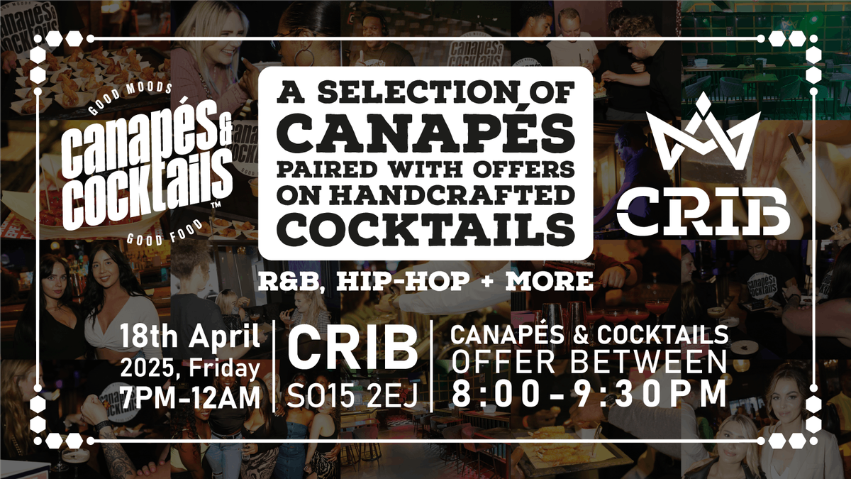 Canap\u00e9s &amp; Cocktails Throwback Party | R&amp;B, Hip-Hop Classics + More | Southampton 