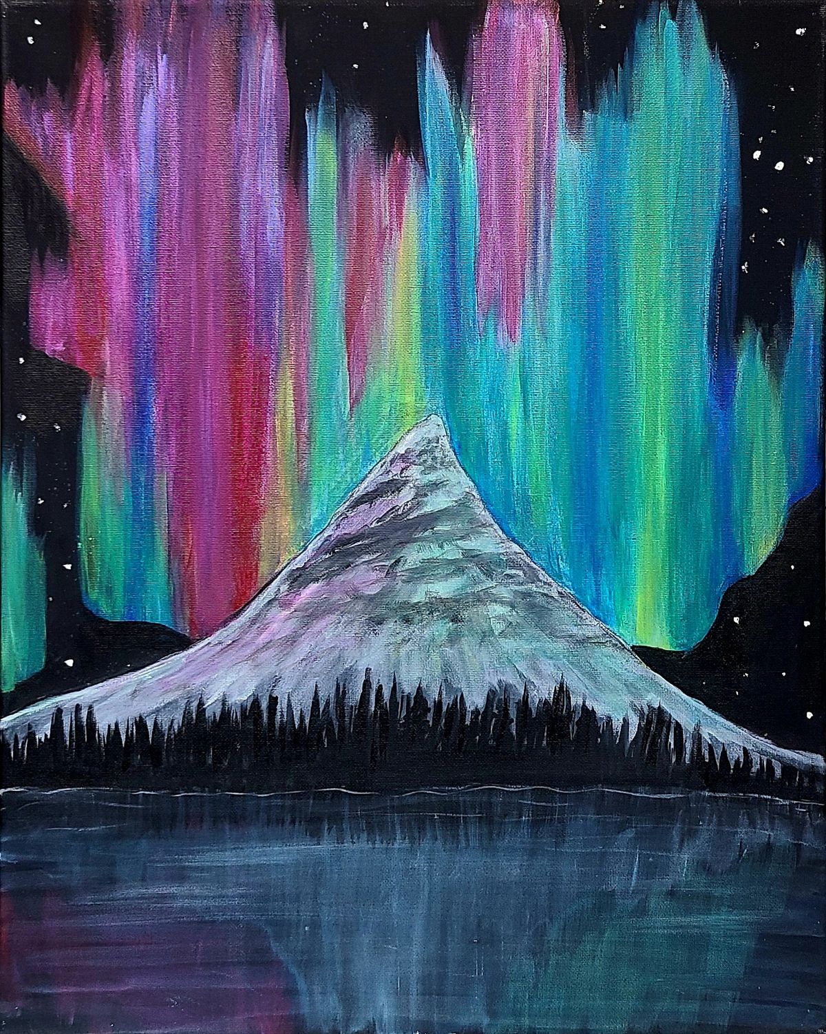 Paint Party at GCCC: Prismatic Northern Lights.