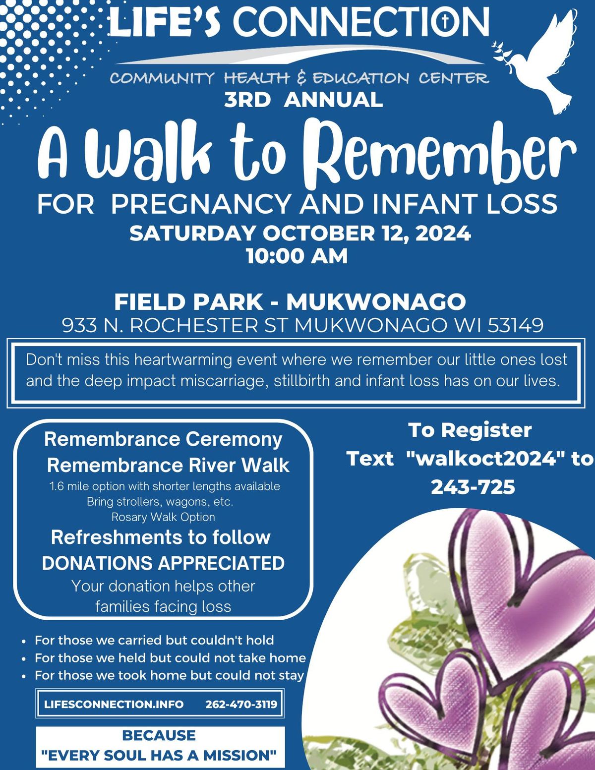 3rd Annual A Walk to Remember for Pregnancy & Infant Loss