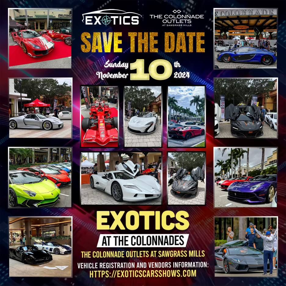 Exotics at the Colonnade Car Show