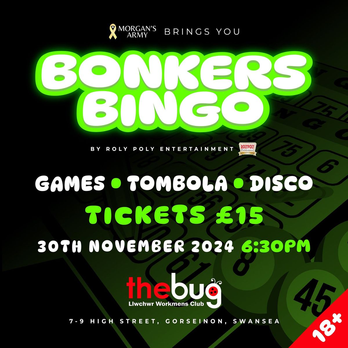 Morgan\u2019s Army Bonkers Bingo!