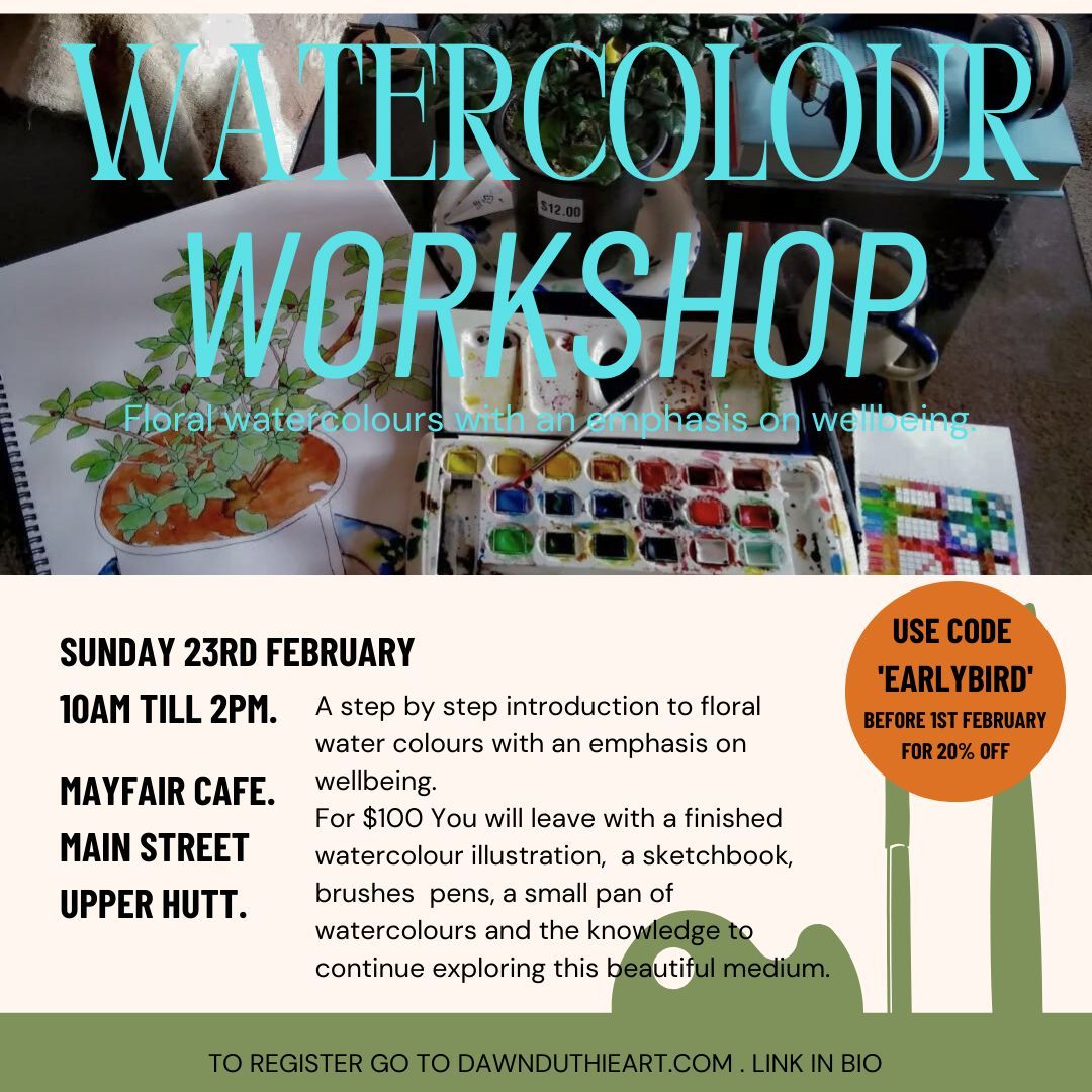 Watercolour for wellbeing workshop