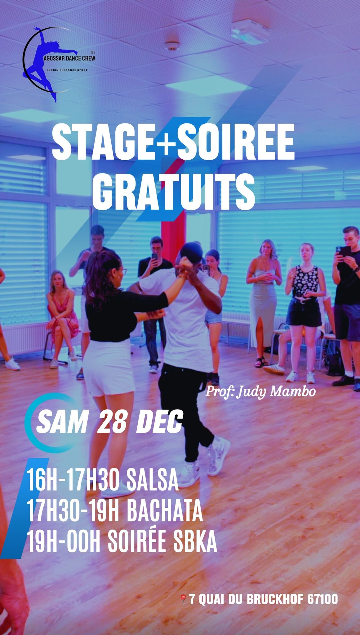 STAGE GRATUIT  SALSA & BACHATA + SOIR\u00c9E SBKA