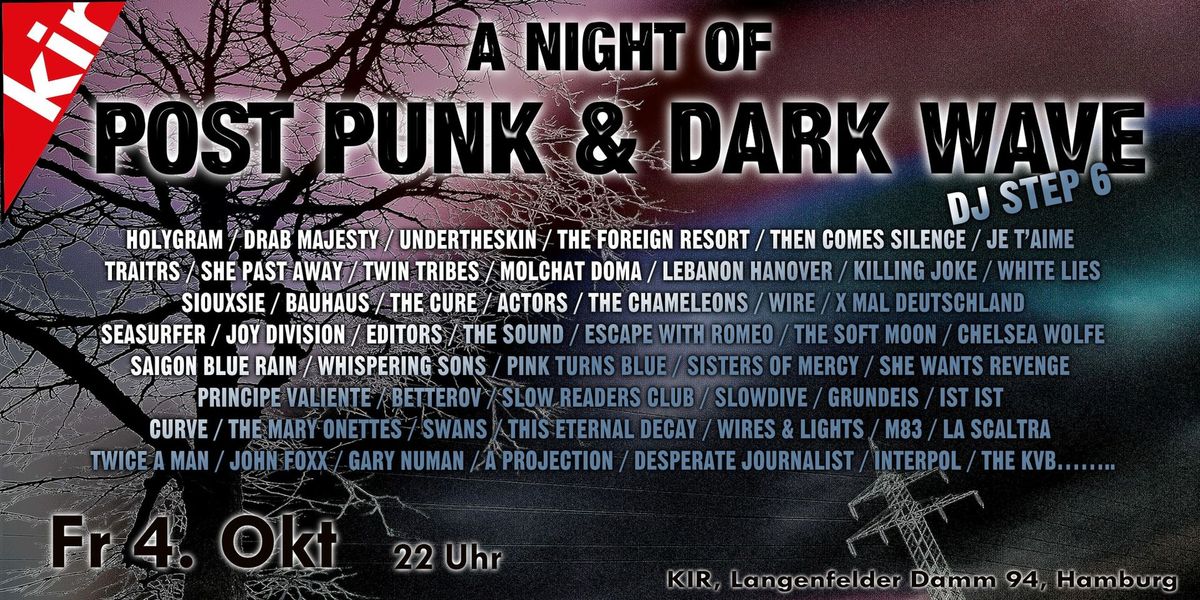 A NIGHT OF POST PUNK & DARK WAVE