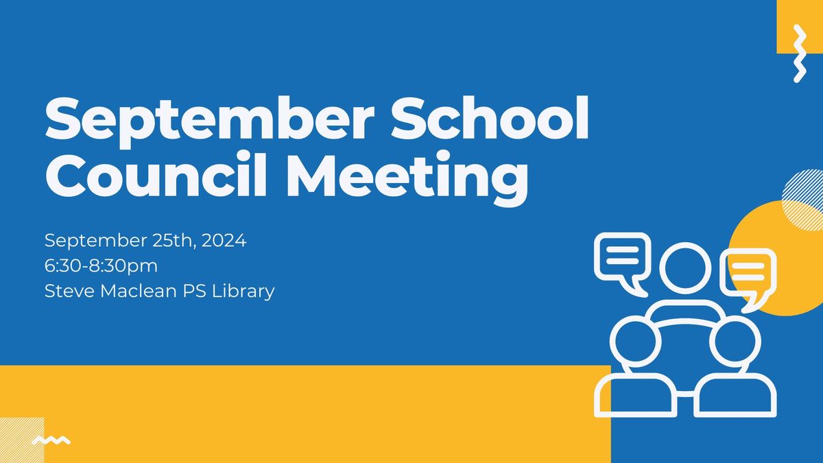 September School Council Meeting