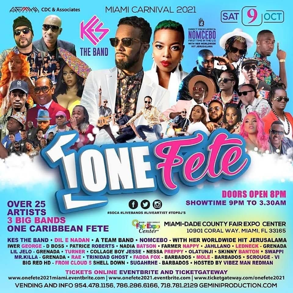 ONE FETE 10-09-2021 (No Vaccine needed \/No Covid-19 test needed  to attend)