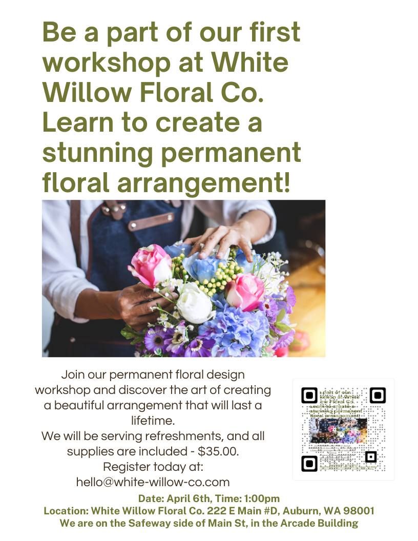 We are having to move the date of the: Build your own permanent Floral Arrangement Workshop