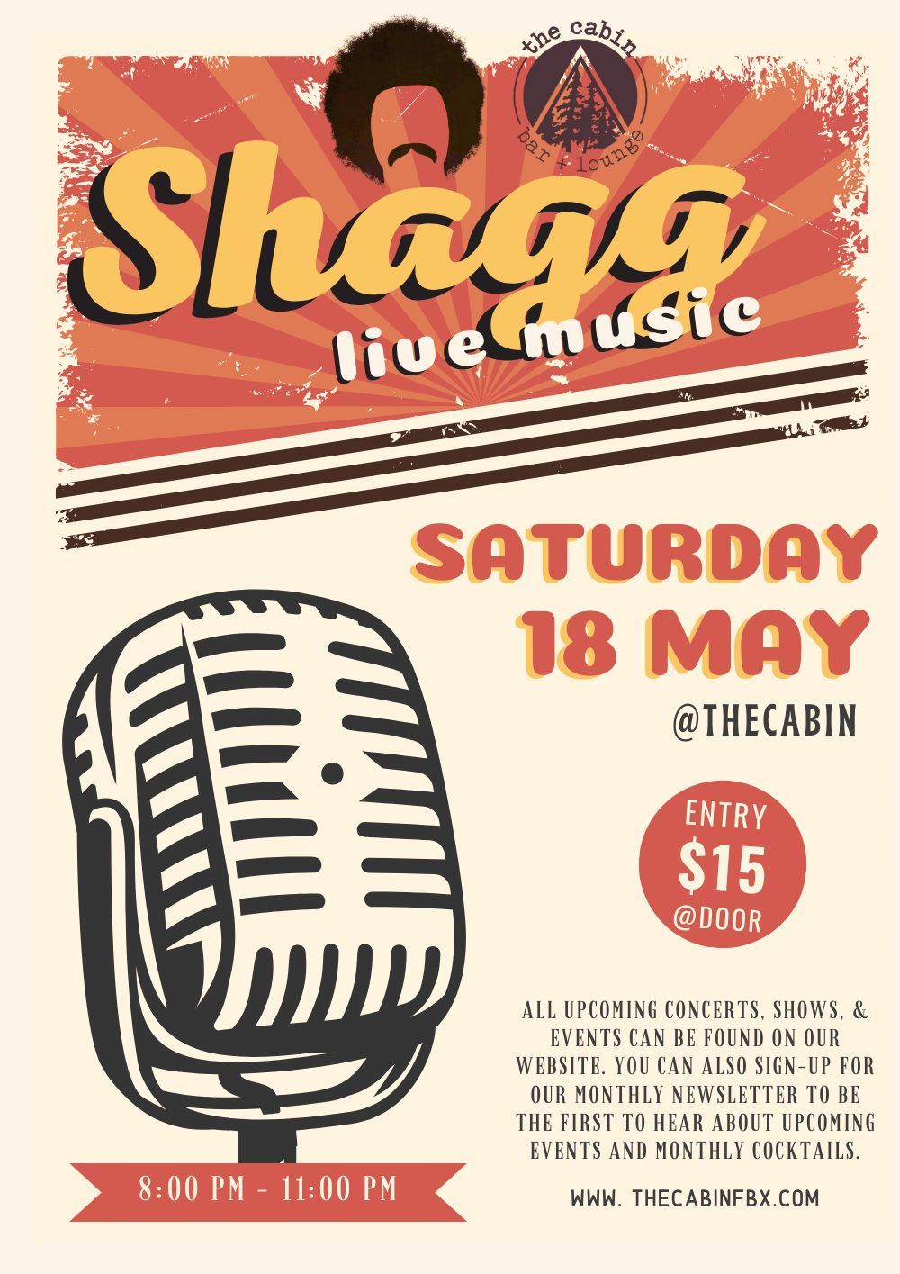 SHAGG Live @ The Cabin- $15 Cover at the Door