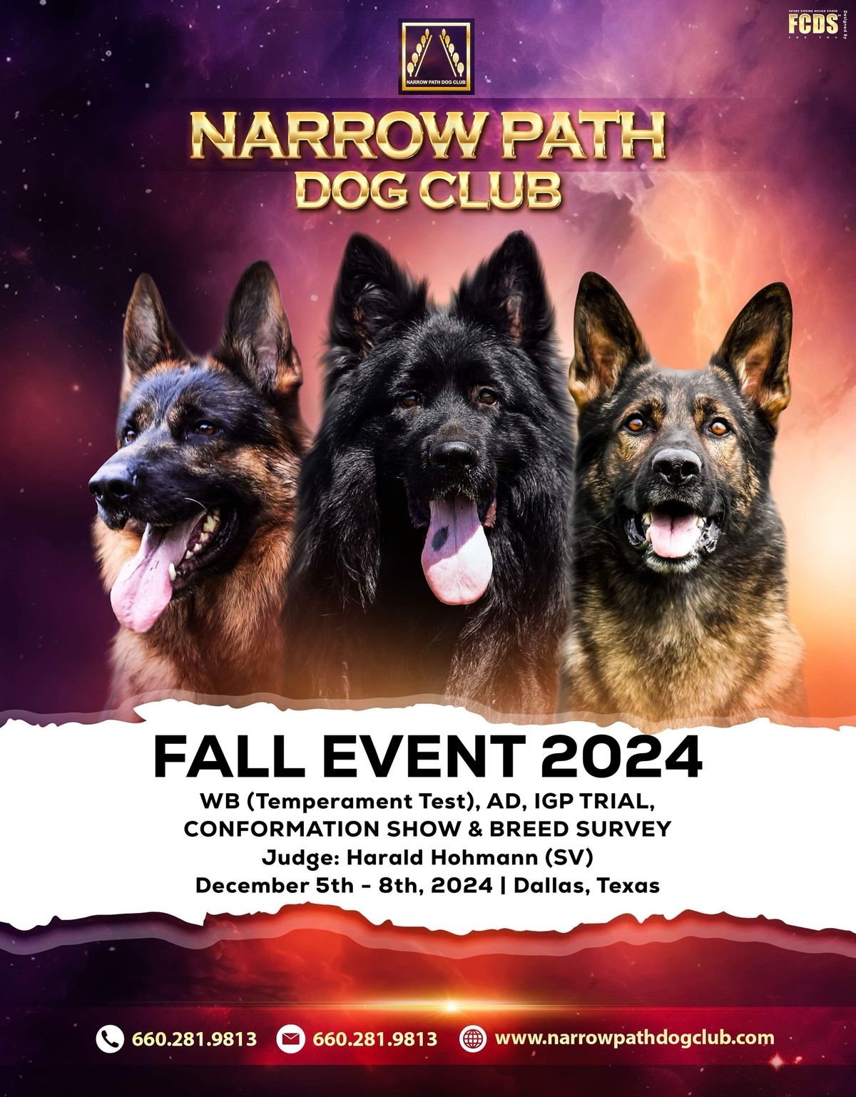 NARROW PATH DOG CLUB FALL IGP TRIAL, TEMPERAMENT TEST, CONFORMATION SHOW AND BREED SURVEY 2024