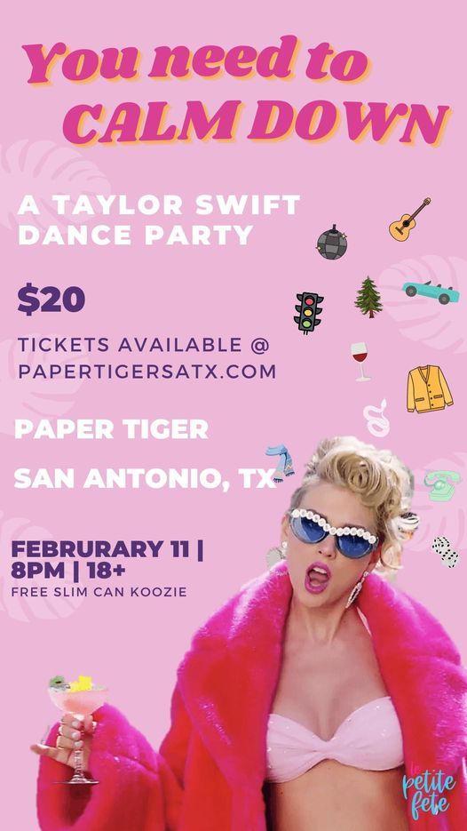 SOLD OUT! You Need to Calm Down- A Taylor Swift Dance Party!