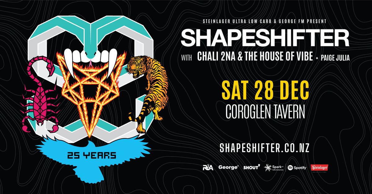 SHAPESHIFTER | 25TH ANNIVERSARY | COROMANDEL | DEC 28TH