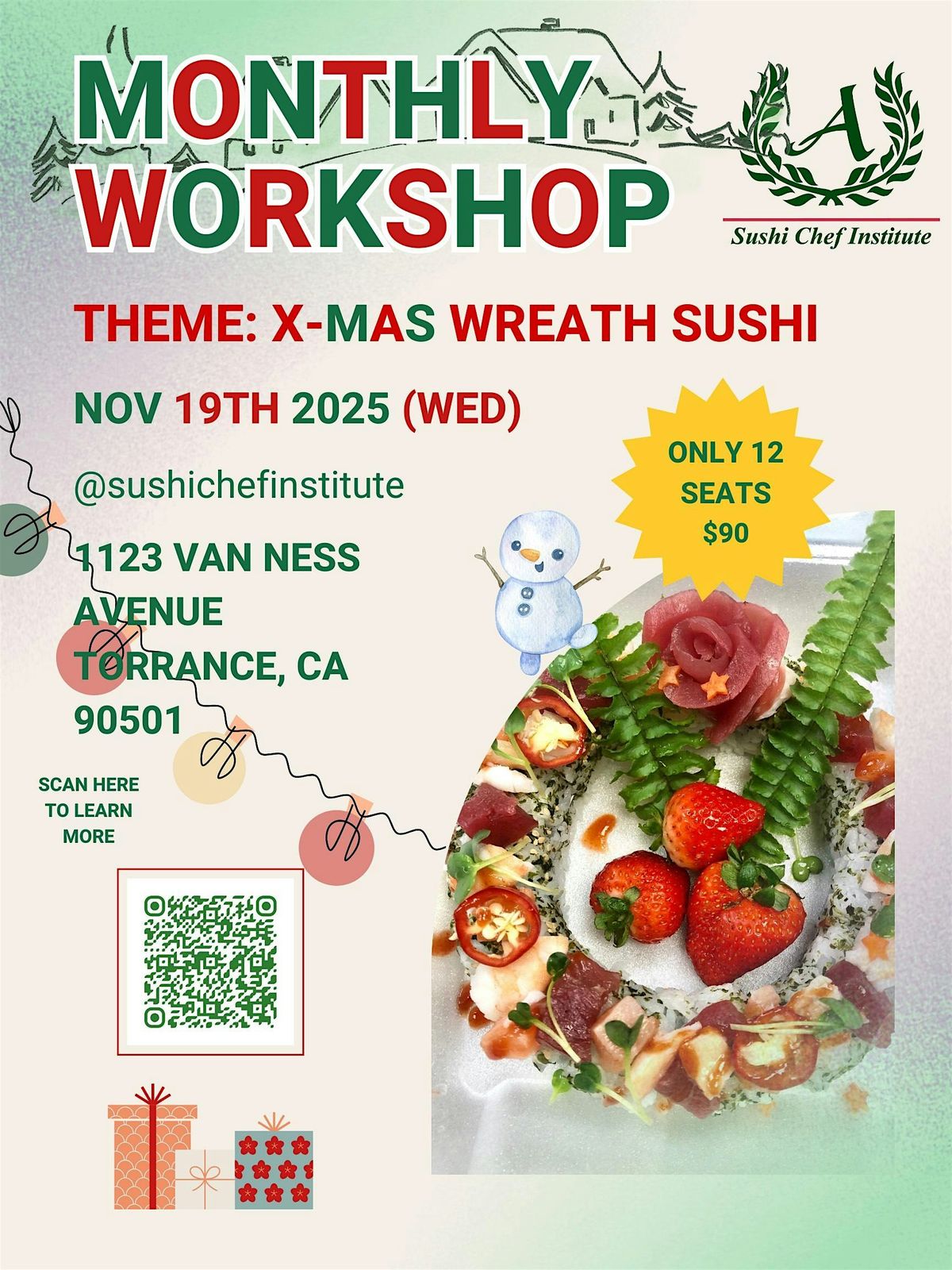 Christmas Sushi Wreath Making Workshop