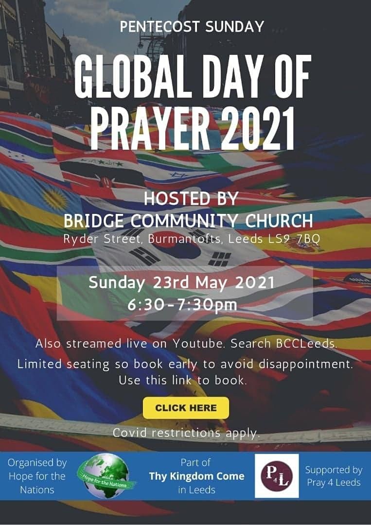 Global Day of Prayer, Bridge Community Church, Leeds, 23 May 2021