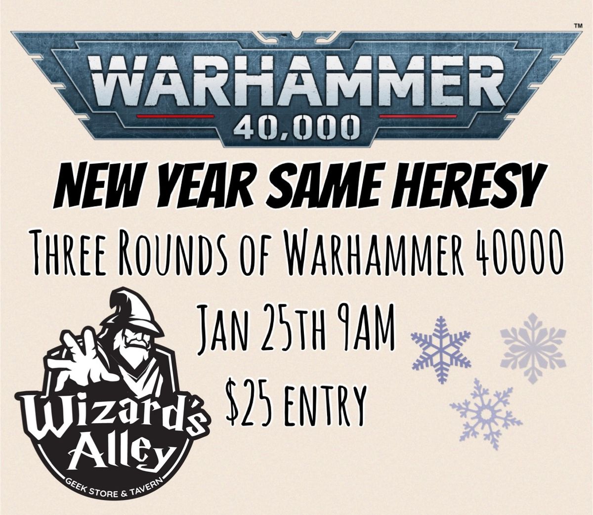 New Year Same Heresy Warhammer 40000 Three Round Event